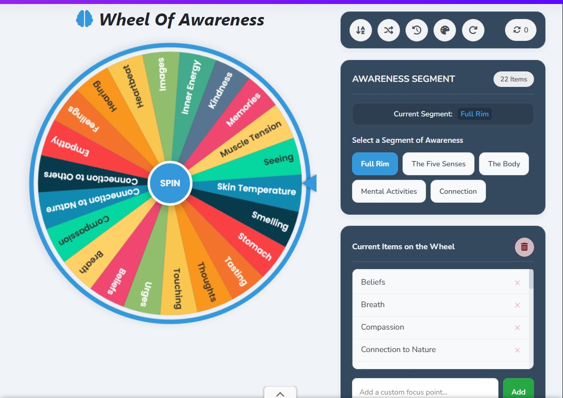 dan siegel wheel of awareness
