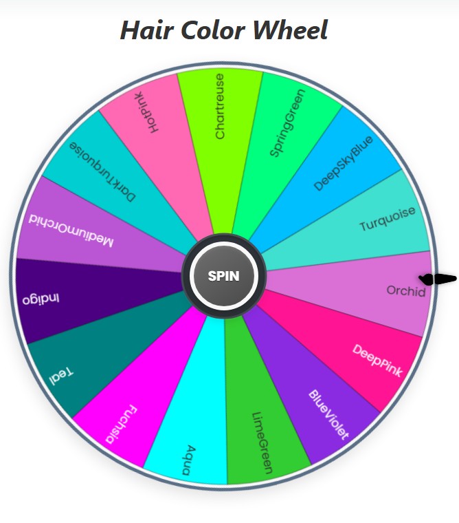 fashion hair color wheel