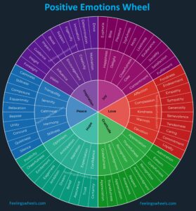 positive feelings wheel