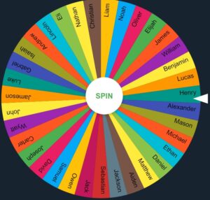 Random Boy Names - boy names spin the wheel