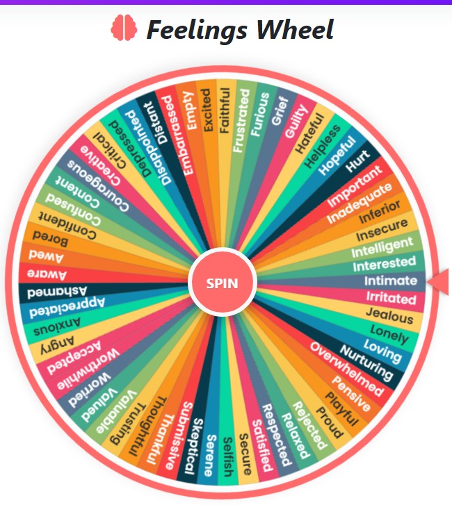 feelings wheel