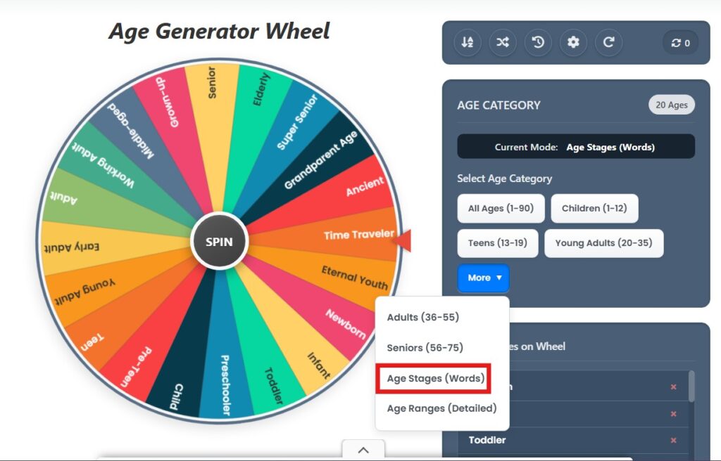 Random Age Generator Wheel: Instant Ages, Your New Go-To!
