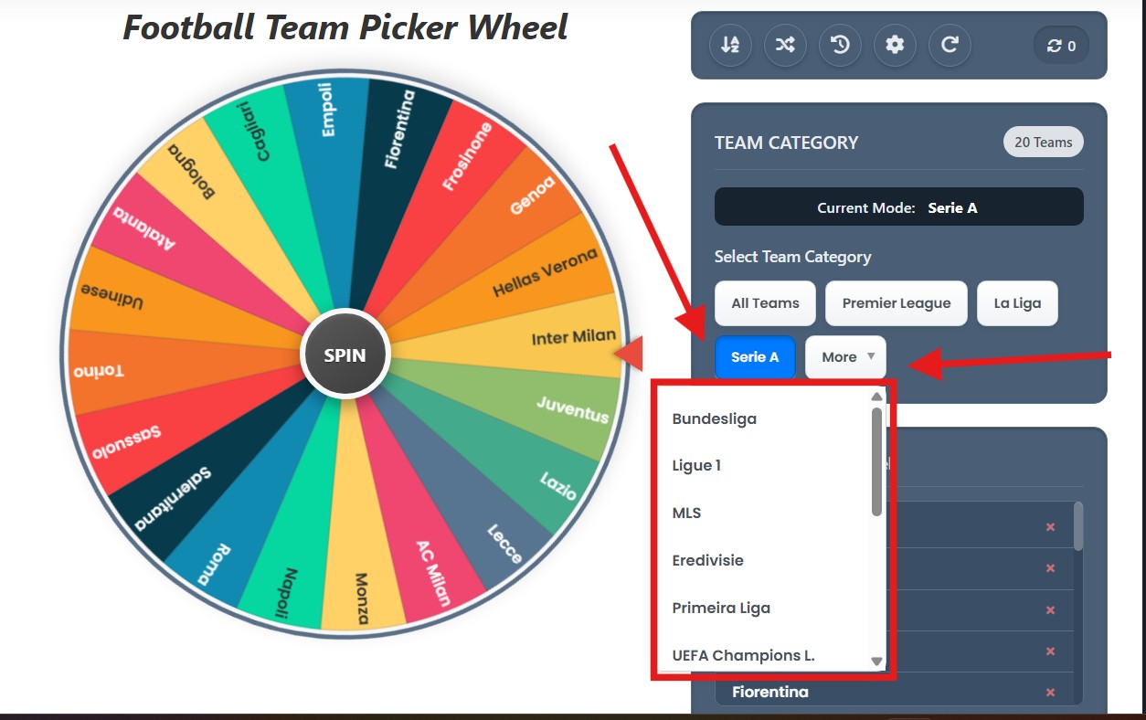 all random club picker