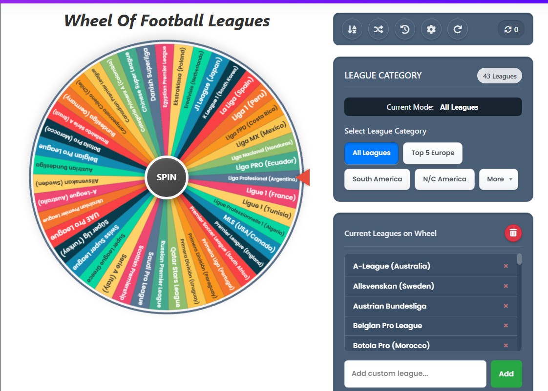 league wheel
