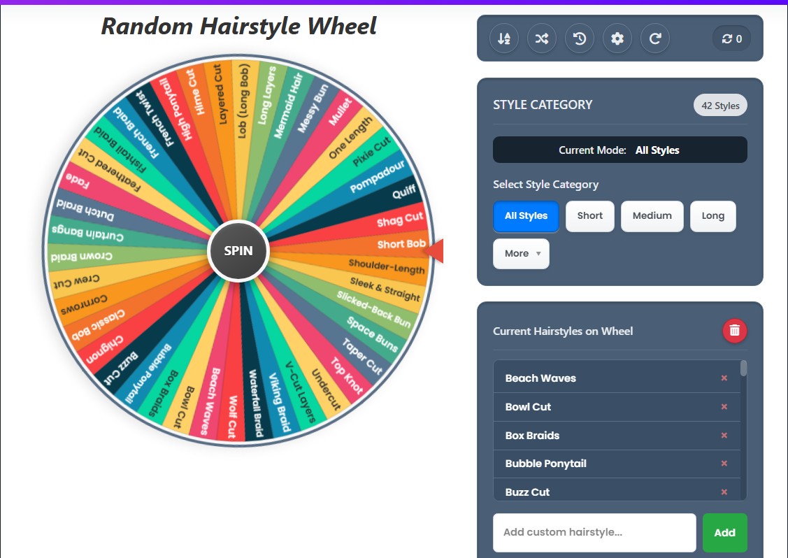 random hairstyle generator