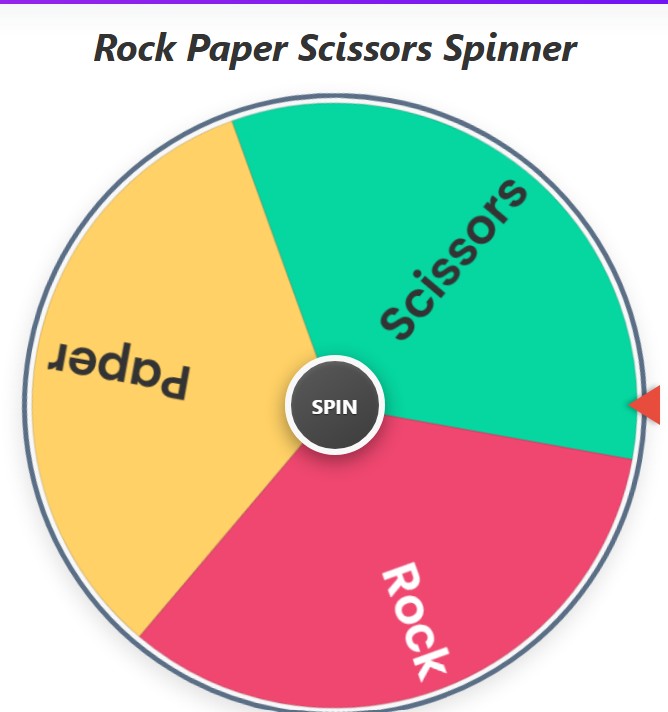 Rock Paper Scissors Spinner