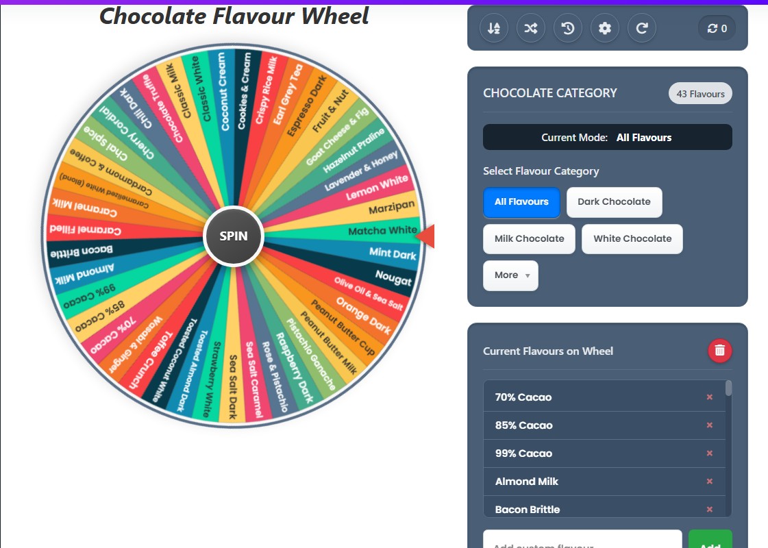 chocolate wheel online