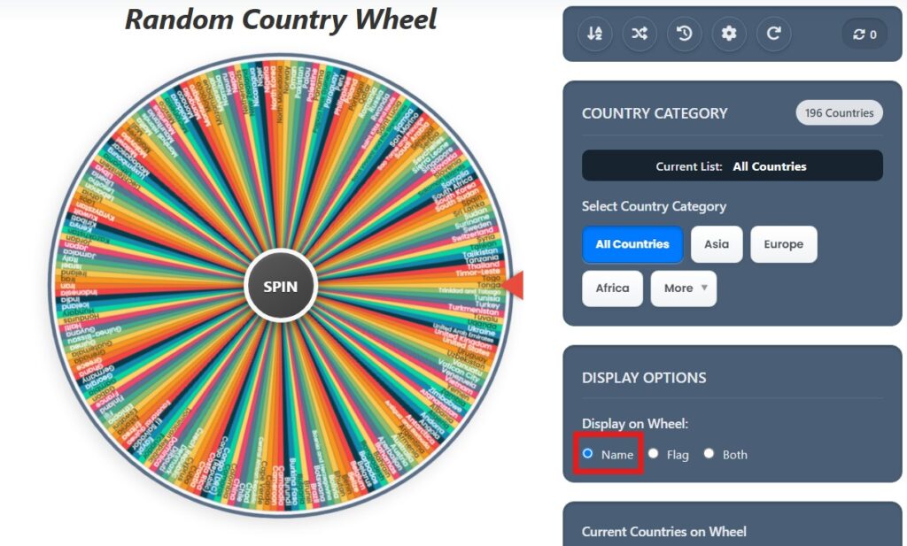 Country Picker Wheel – Random Country Generator With Flags