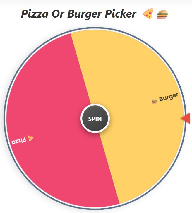 pizza or burger wheel