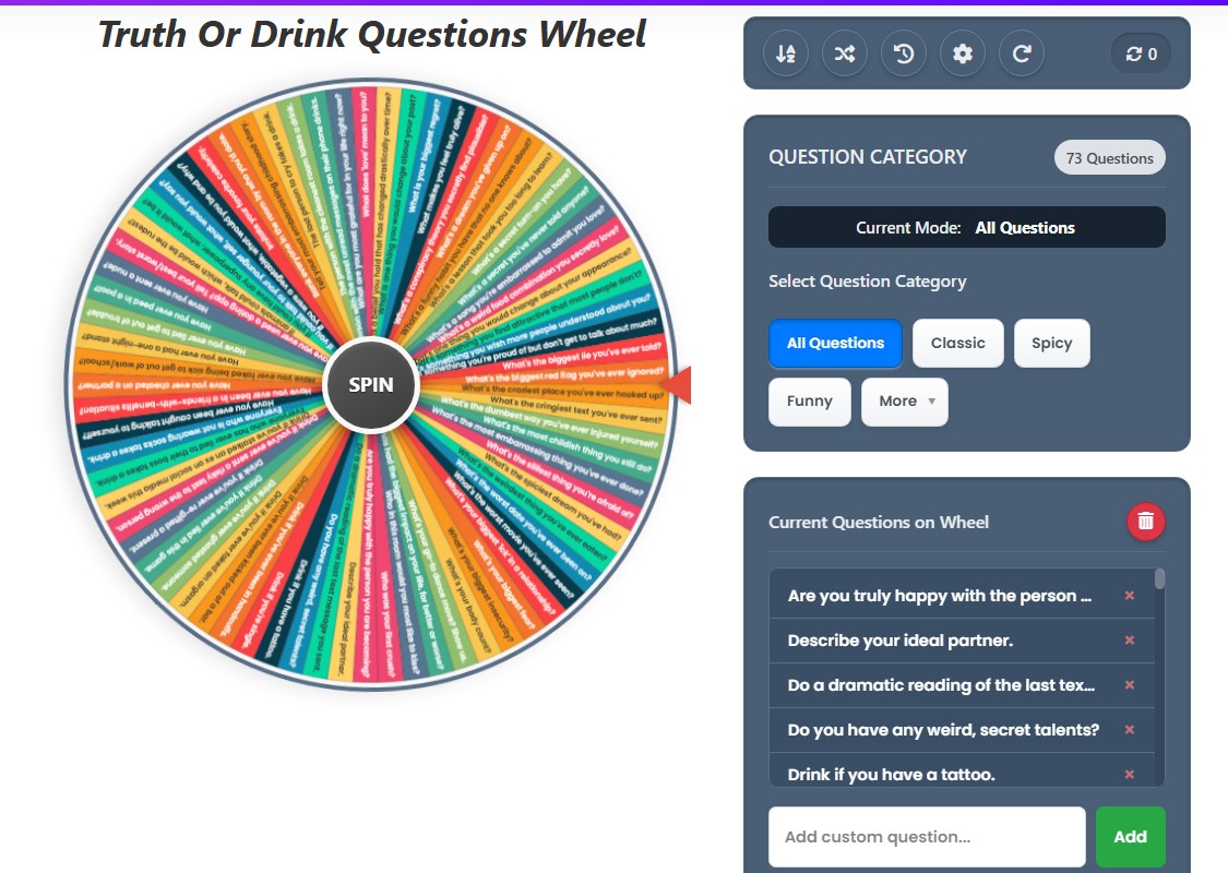 questions for truth or drink