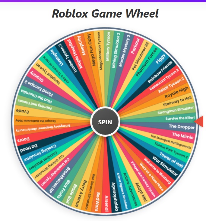 roblox game wheel