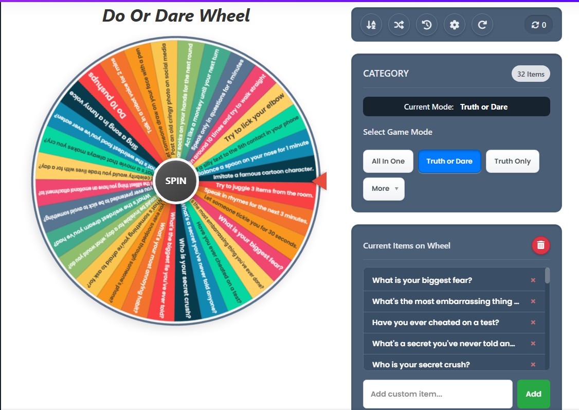 wheel of dare