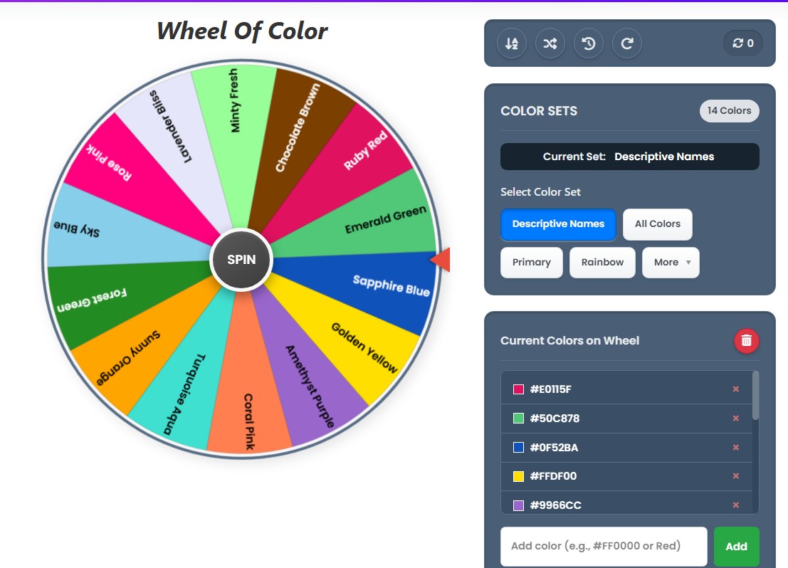 color wheel spinner