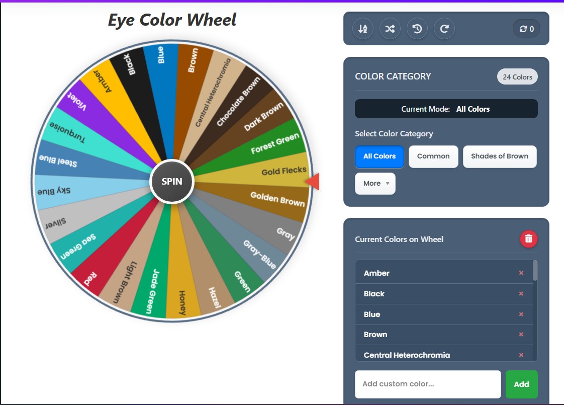 eye colour wheel
