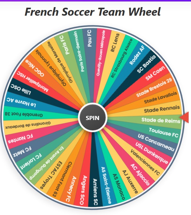 French Soccer Team Wheel