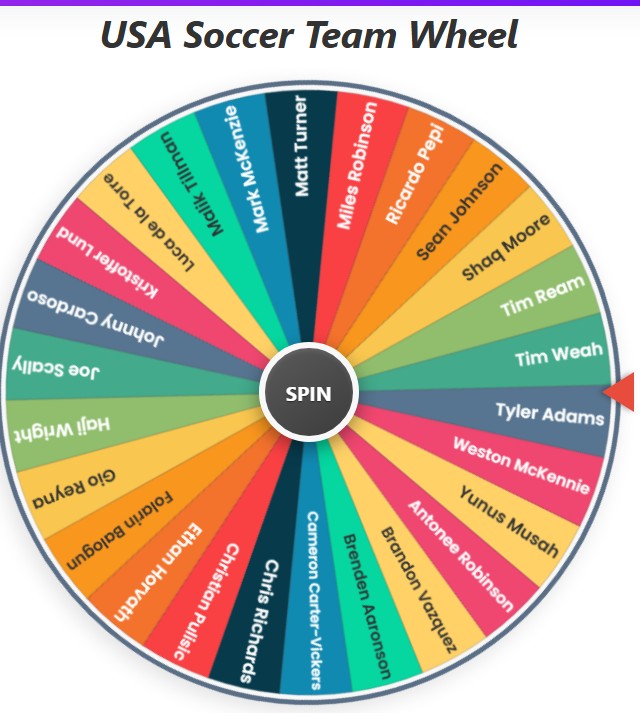 USA Soccer Team Wheel