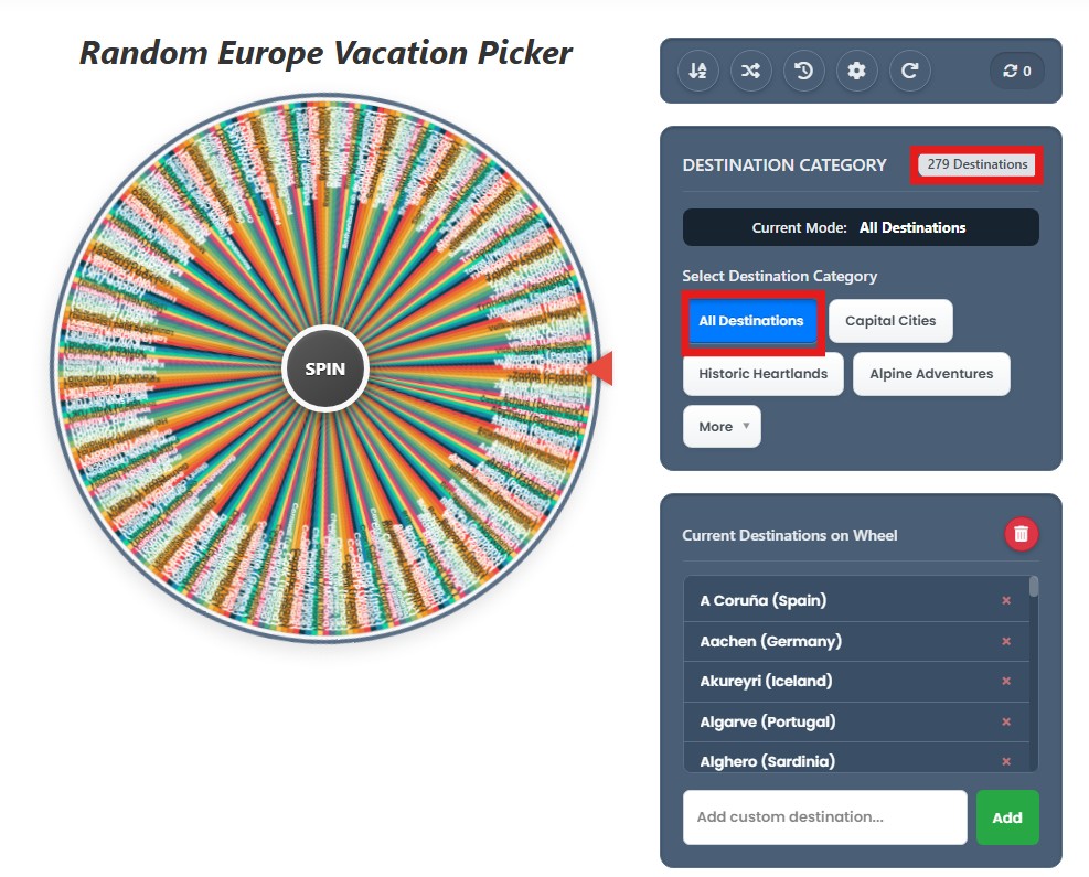 random travel destination generator