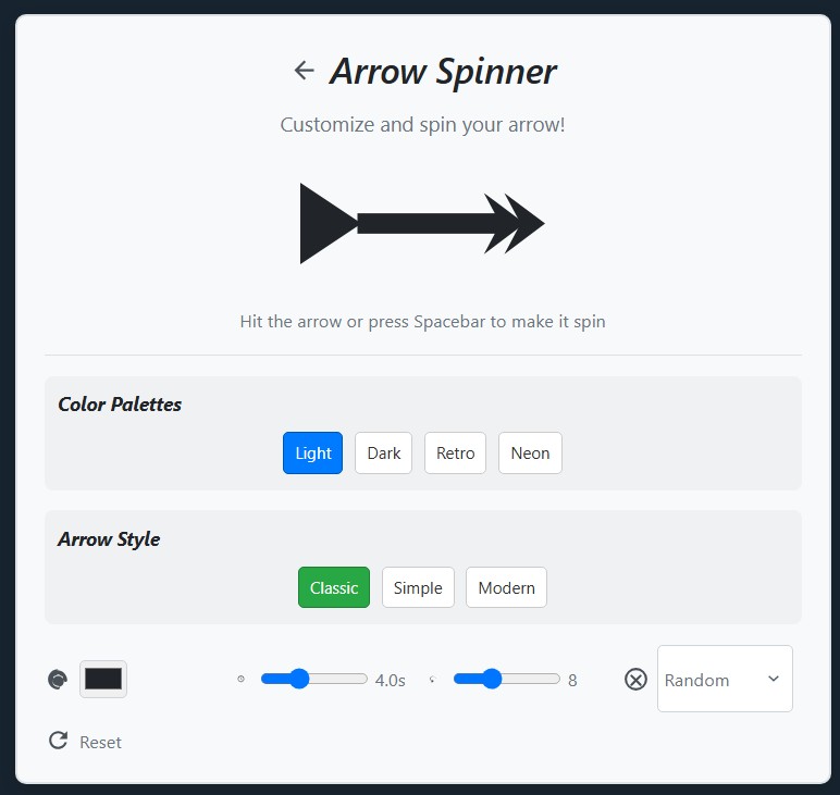 spin the arrow