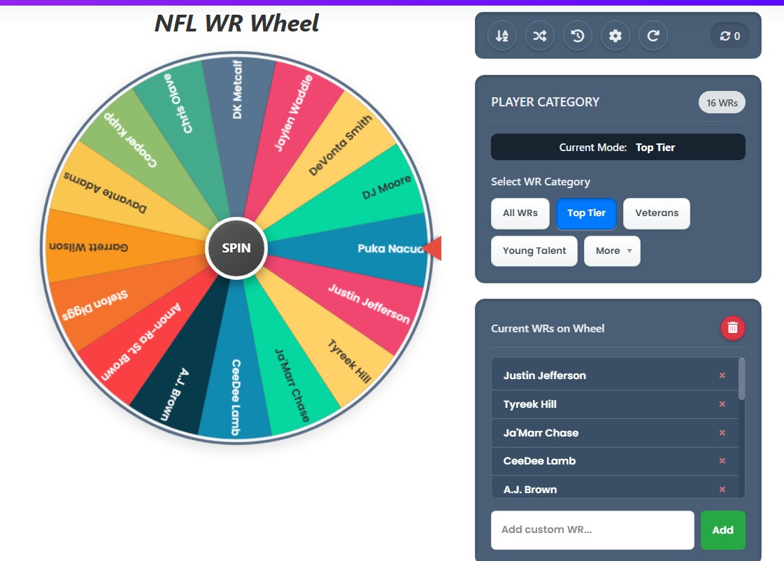 wide receiver wheel
