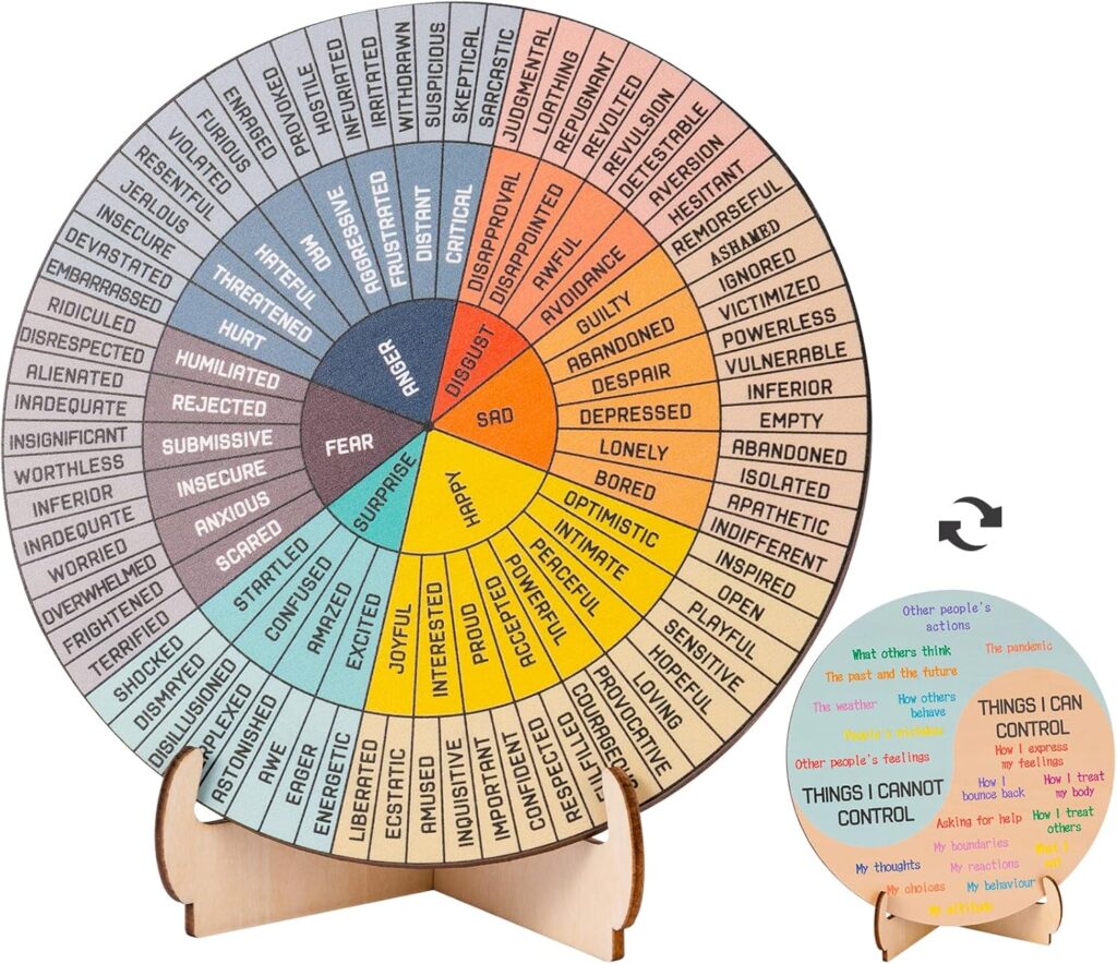 Feelings Wheel Therapy Office Desk Decor