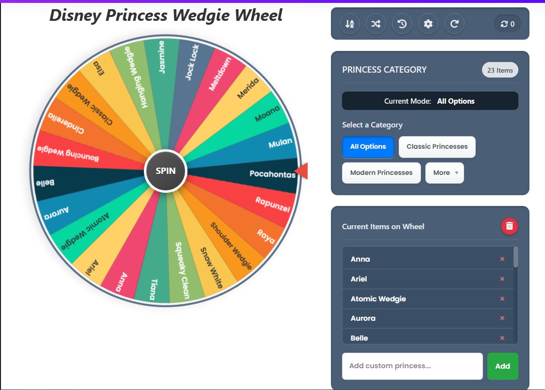 disney wedgie wheel