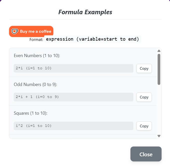 formula box