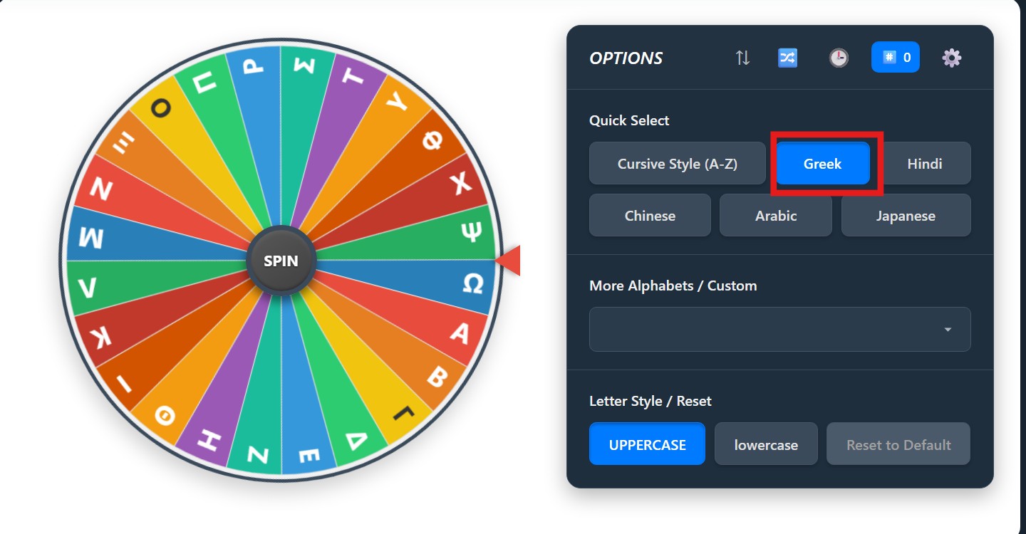 greek letter wheel