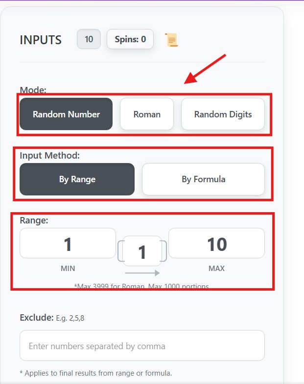 mode of random number generator