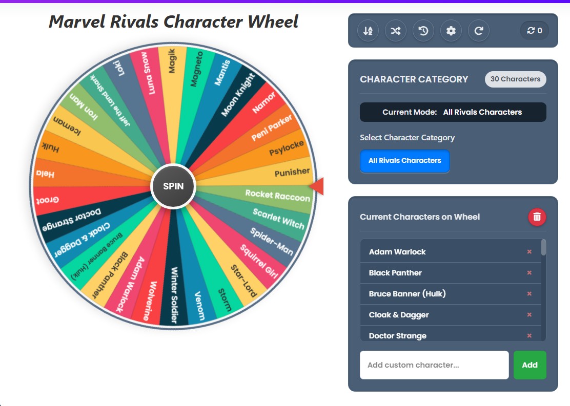 random marvel rivals character generator