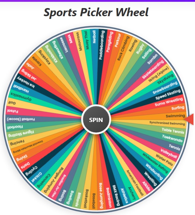 Sports Spinner wheel
