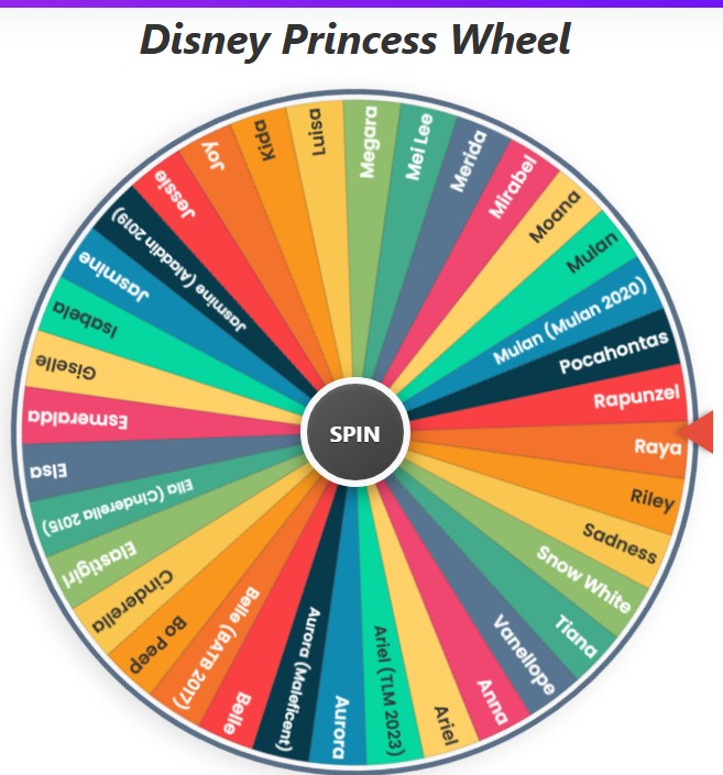 disney princess wheel