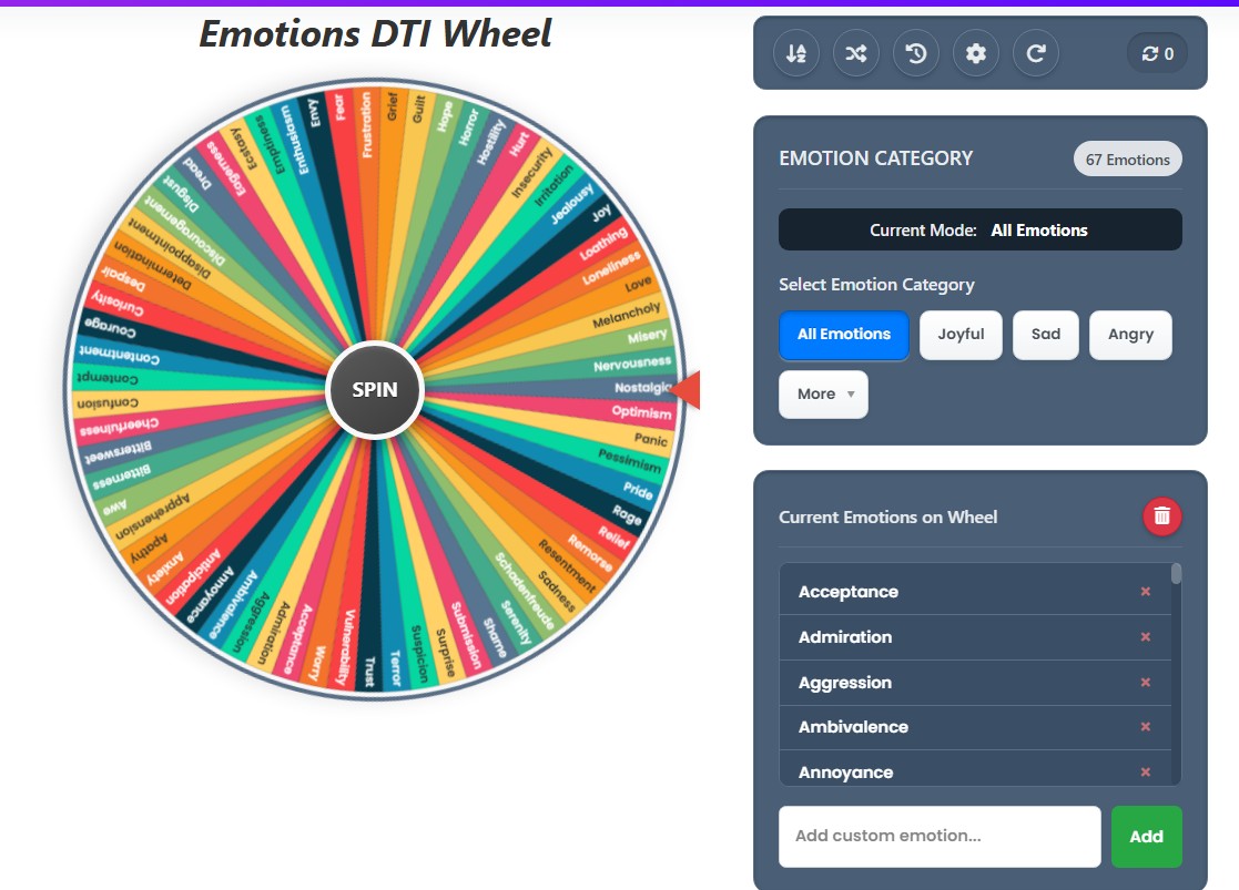 dti emotions theme