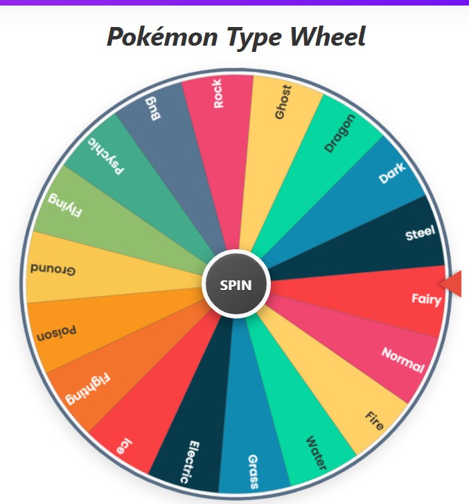 pokemon type wheel