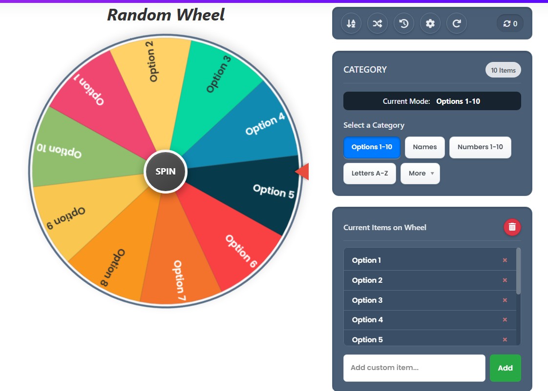 random wheel generator