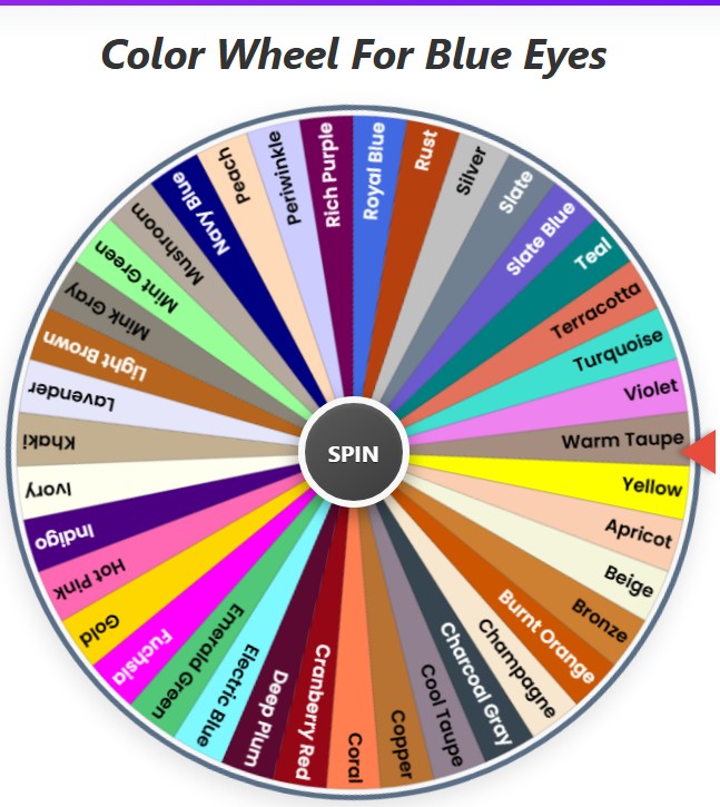 color wheel for blue eyes