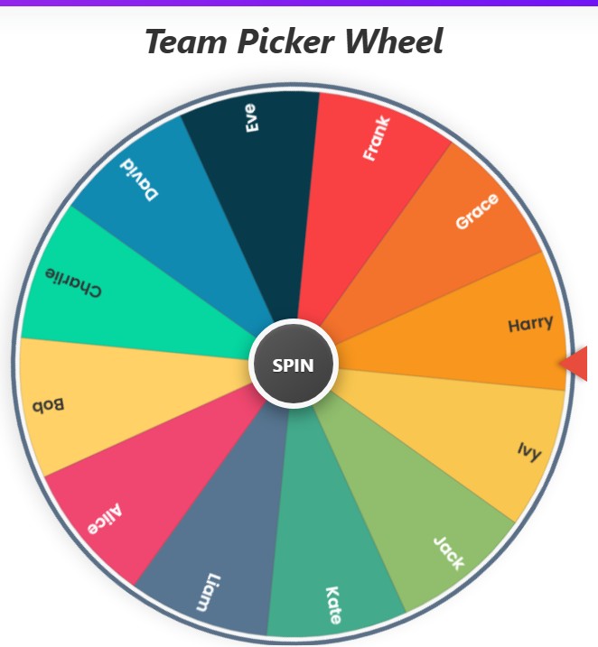 team picker wheel