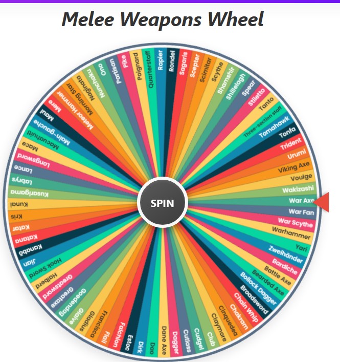 Melee Weapons Wheel