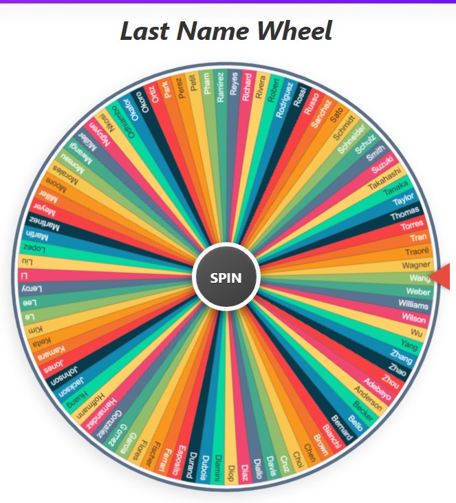 last name wheel