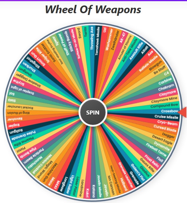 wheel of weapons